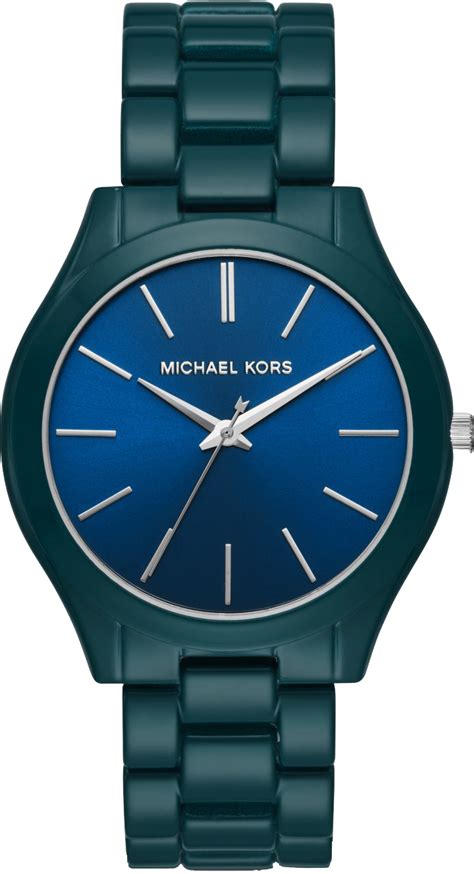 michael kors watch teal face|michael kors leather watch.